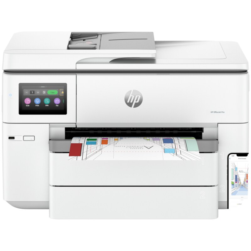 HP OfficeJet Pro 9730e Inalámbrico All-in-One Color Impresora, Servicio Instant Ink; Impresión a doble cara