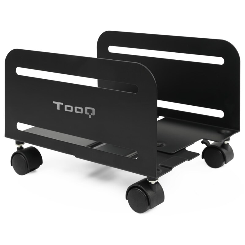 TooQ Soporte metálico para CPU de suelo con ruedas