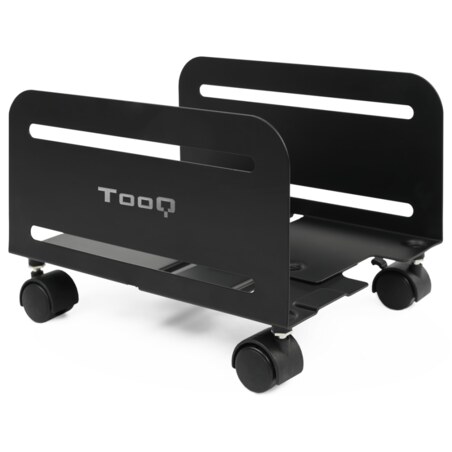 TooQ Soporte metálico para CPU de suelo con ruedas