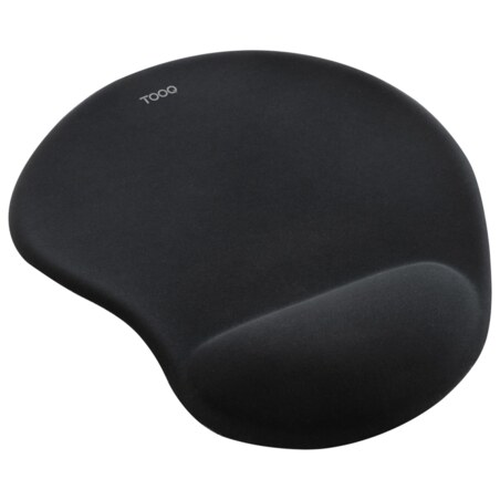 TooQ Alfombrilla para ratón ergonómica con reposamuñecas de gel, Negro