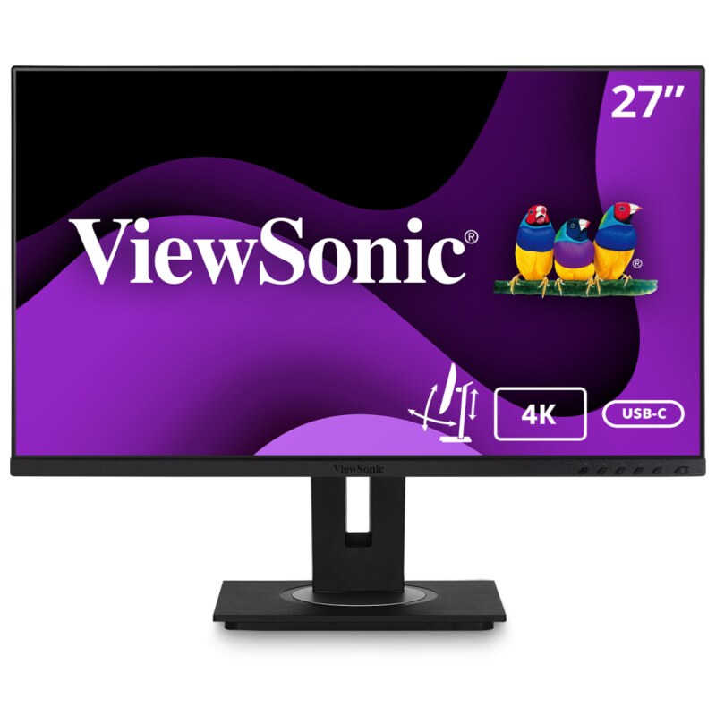 Viewsonic VG Series VG2756-4K pantalla para PC 68,6 cm (27") 3840 x 2160 Pixeles 4K Ultra HD LED Negro