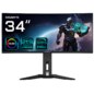 GIGABYTE Monitor de juegos curvo OLED WQHD MO34WQC2 de 34" - 3440 x 1440, 240Hz, 0.03ms, KVM, 250 cd/m², FreeSync Premium Pro, D
