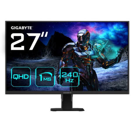 GIGABYTE GS27Q X Monitor gaming 27" QHD - 2560 x 1440, 240Hz, 1ms, 300 cd/m², FreeSync Premium Pro, HDR Ready, HDMI 2.0, Display