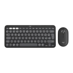 Logitech 920-012227 teclado Ratón incluido Universal RF Wireless + Bluetooth QWERTY Español Grafito