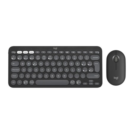 Logitech 920-012227 teclado Ratón incluido Universal RF Wireless + Bluetooth QWERTY Español Grafito