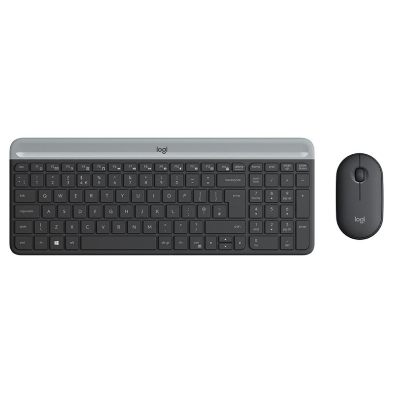 Logitech Slim MK470 teclado Ratón incluido Universal RF inalámbrico QWERTY Español Grafito