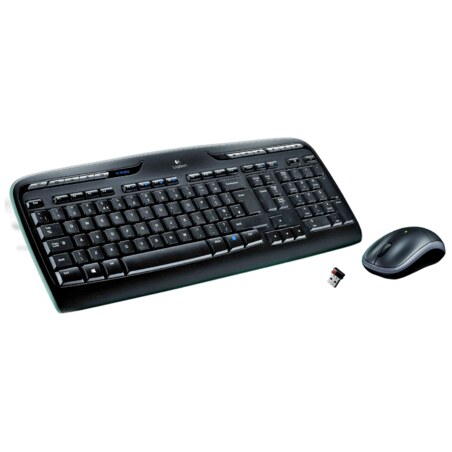 Logitech MK330 teclado Ratón incluido Oficina USB QWERTY Español Negro, Gris