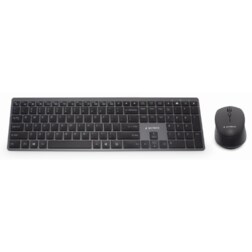 Gembird KBS-ECLIPSE-M500-ES teclado Ratón incluido Universal USB + Bluetooth QWERTY Inglés Negro