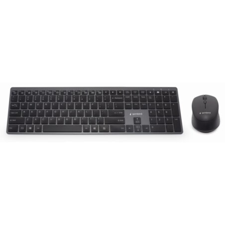 Gembird KBS-ECLIPSE-M500-ES teclado Ratón incluido Universal USB + Bluetooth QWERTY Inglés Negro