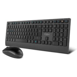 NOX NXLITEDUOSP teclado Ratón incluido Hogar RF Wireless + Bluetooth QWERTY Español Negro
