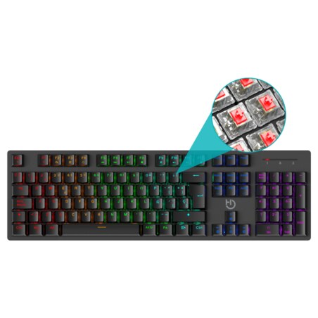 Hiditec GK400 ARGB teclado Juego USB Negro
