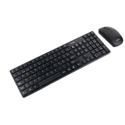 TooQ Teclado + Ratón slim inalámbricos, Negro