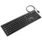 TooQ Teclado silencioso USB, 105 teclas, Negro