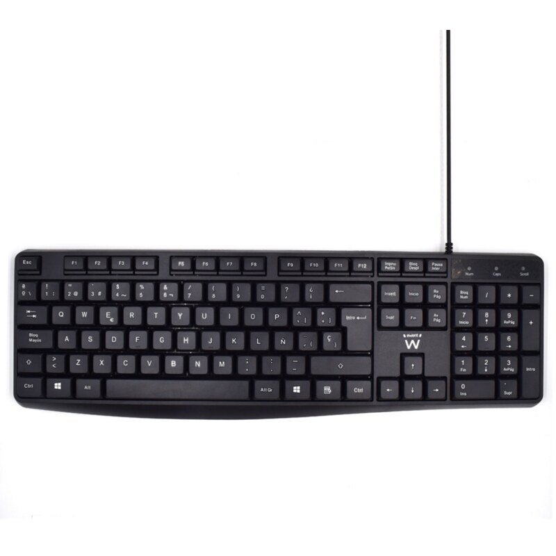 Ewent EW3001 teclado Oficina USB QWERTY Español Negro