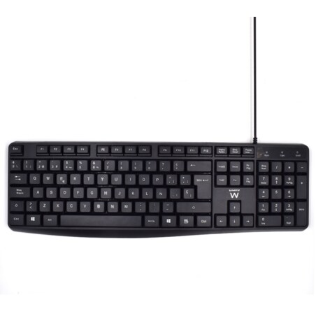 Ewent EW3001 teclado Oficina USB QWERTY Español Negro