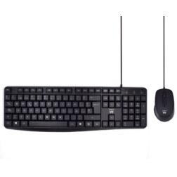 Ewent EW3006 teclado Ratón incluido Oficina USB QWERTY Español Negro