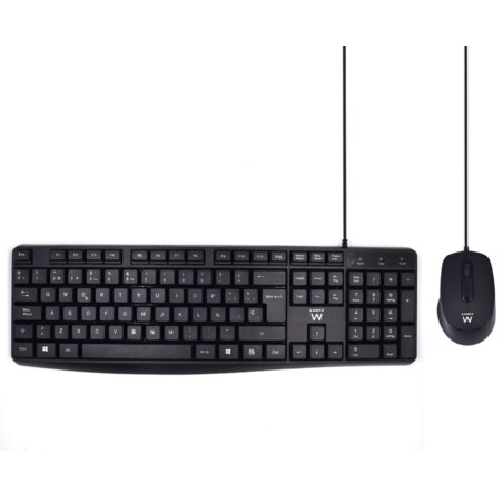 Ewent EW3006 teclado Ratón incluido Oficina USB QWERTY Español Negro
