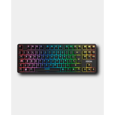 Krom NXKROMKERNELPROSP teclado Juego USB + RF Wireless + Bluetooth QWERTY Español Negro, Blanco