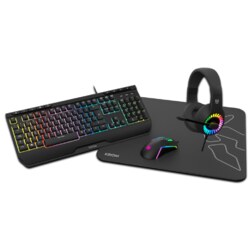 Krom Kenya teclado Ratón incluido Juego USB Negro