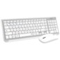 SUBBLIM Teclado con Ratón Bluetooth + 2.4G Combo Dual Prestige Extendido Plata/Blanco