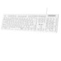 SUBBLIM Teclado Ergonómico Business Slim Silencioso con cable USB Blanco