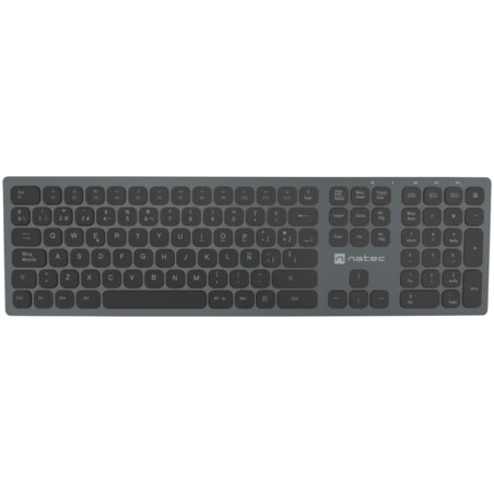 NATEC NKL-1830 teclado Universal RF Wireless + Bluetooth QWERTY Español Negro, Gris