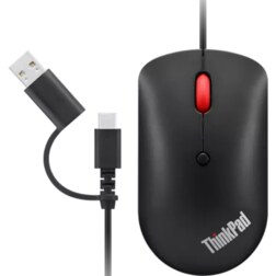Lenovo 4Y51D20850 ratón Oficina Ambidextro USB Tipo C Óptico 2400 DPI