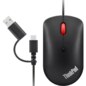 Lenovo 4Y51D20850 ratón Oficina Ambidextro USB Tipo C Óptico 2400 DPI