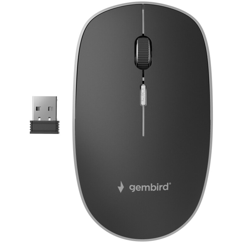 Gembird MUSW-4B-01 ratón Oficina Ambidextro RF inalámbrico Óptico 1600 DPI