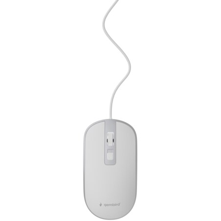 Gembird MUS-4B-06-WS ratón Oficina Ambidextro USB tipo A Óptico 1200 DPI