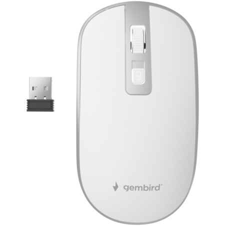 Gembird MUSW-4B-06-WS ratón Oficina Ambidextro RF inalámbrico Óptico 1600 DPI