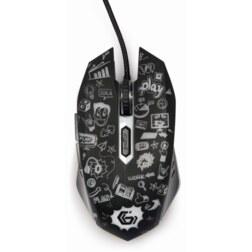 Gembird MUS-6B-GRAFIX-01 ratón Oficina mano derecha USB tipo A Óptico 3600 DPI