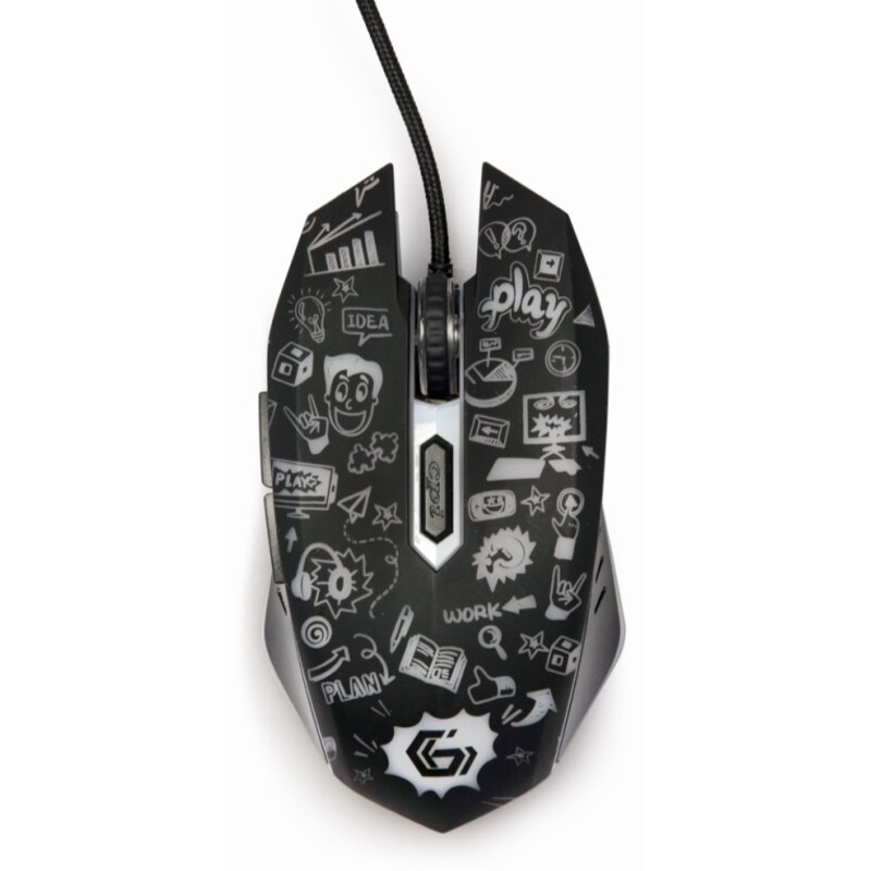 Gembird MUS-6B-GRAFIX-01 ratón Oficina mano derecha USB tipo A Óptico 3600 DPI