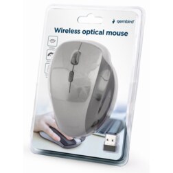 Gembird MUSW-6B-02-BG ratón Oficina mano derecha RF inalámbrico Óptico 1600 DPI