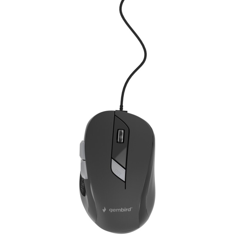 Gembird MUS-6B-01 ratón Oficina Ambidextro USB tipo A Óptico 1600 DPI