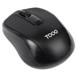 TooQ Ratón inalámbrico, 1600 DPI, 4 botones, Negro