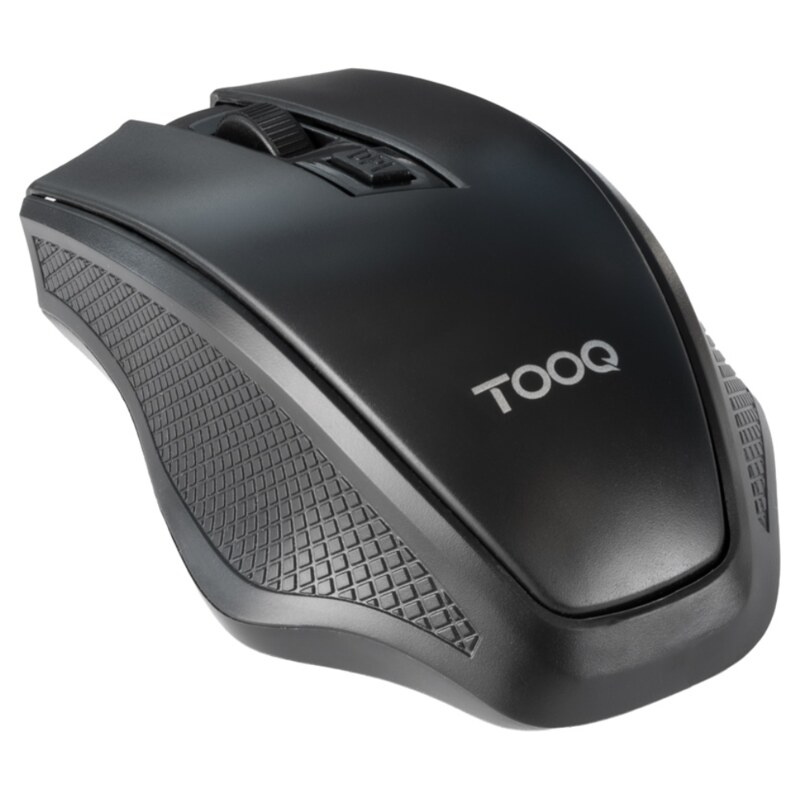 TooQ Ratón inalámbrico, 1600 DPI, 4 botones, Negro