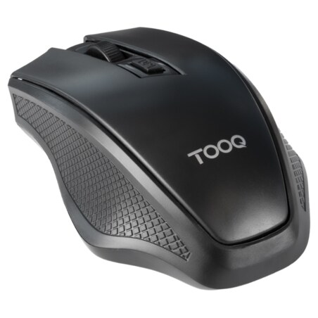TooQ Ratón inalámbrico, 1600 DPI, 4 botones, Negro