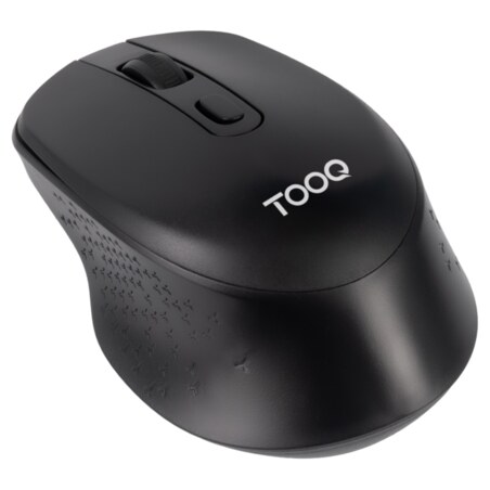 TooQ Ratón inalámbrico, 1600 DPI, 4 Botones, Negro