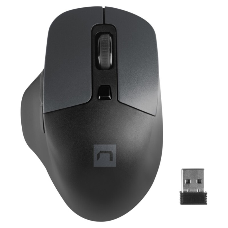 NATEC BlackBird 2 ratón Oficina Ambidextro RF inalámbrico IR LED 1600 DPI