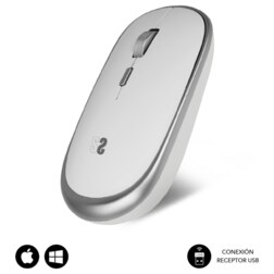 SUBBLIM Ratón Inalámbrico Mini Wireless Mini Mouse Silver
