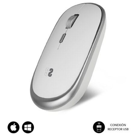 SUBBLIM Ratón Inalámbrico Mini Wireless Mini Mouse Silver
