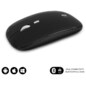 SUBBLIM Ratón Óptico Inalámbrico 2.4G y Bluetooth Dual Flat Mouse Recargable Negro