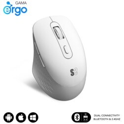 SUBBLIM SUBMO-EDCUR02 ratón Universal mano derecha Bluetooth + USB Type-A Óptico 1600 DPI