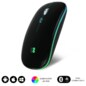 SUBBLIM Ratón Inalámbrico Bluetooth + RF RGB LED Dual Flat Mouse Black