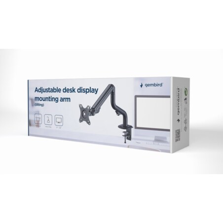 Gembird MA-DA1-02 soporte para monitor 81,3 cm (32") Escritorio Negro
