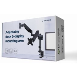 Gembird MA-DA2P-01 soporte para monitor 81,3 cm (32") Escritorio Negro