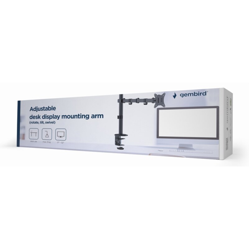 Gembird MA-D1-01 soporte para monitor 81,3 cm (32") Escritorio Negro