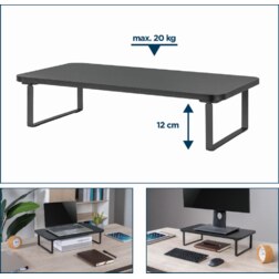 Gembird MS-TABLE-03 soporte para monitor Escritorio Negro