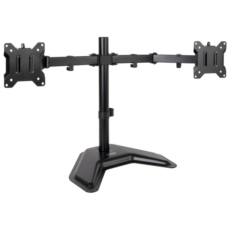 TooQ Soporte de Mesa, Giratorio e Inclinable, para 2 Pantallas de 17”-32”
